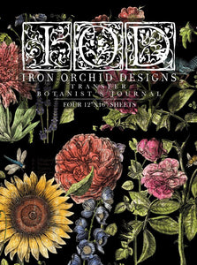 Botanist Journal Decor Transfer - Iron Orchid Designs