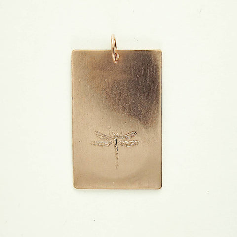 Dragonfly 1" X 1 1/2" Pendant 8C Copper