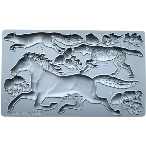 Horse and Hound Decor Mould - Iron Orchid Designs
