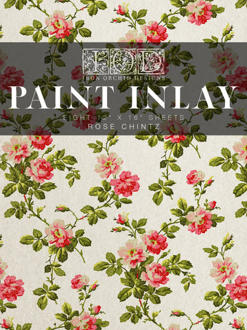 Rose Chintz - Paint Inlay - Iron Orchid Designs
