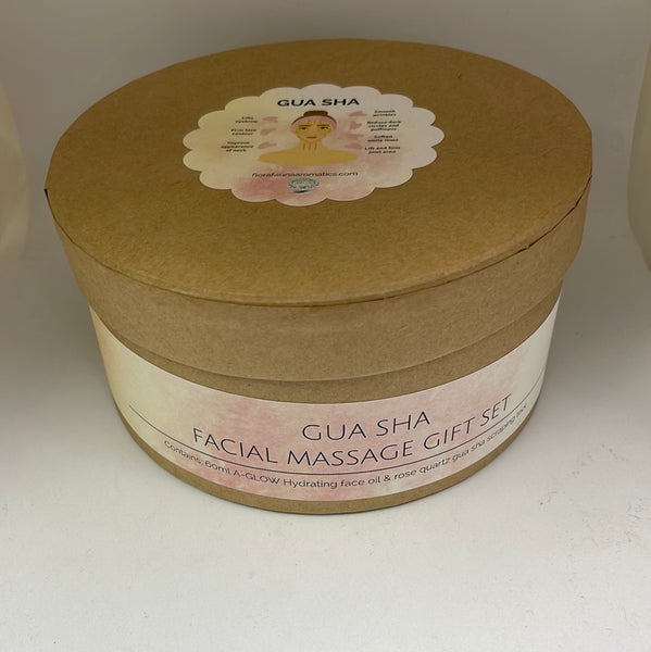 Gua Sha Facial Massage Gift Set - Flora & Fauna Aromatics