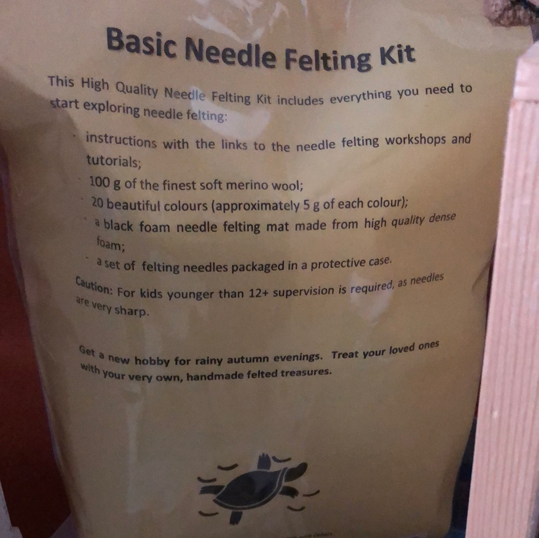 Needle Felting Kit - Inspired Turtle Creation