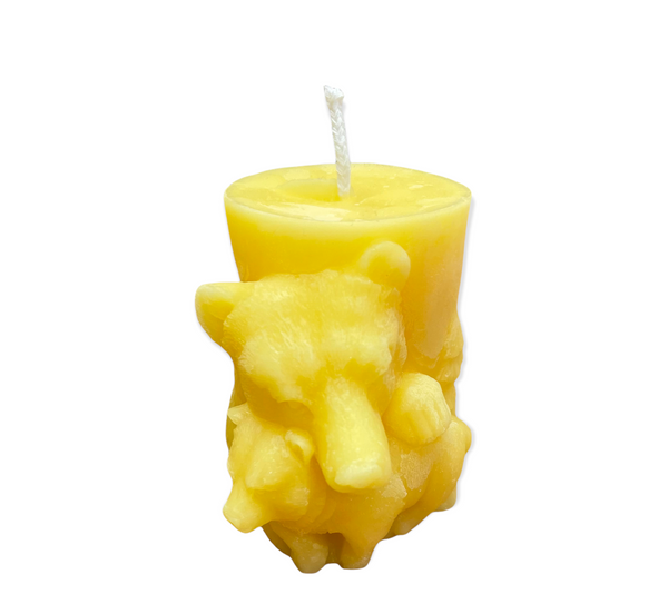 Beeswax Candle Set - Wolf and Bear - 100% beeswax