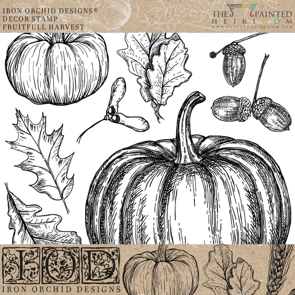 Fruitful Harvest Décor Stamp - Iron Orchid Designs