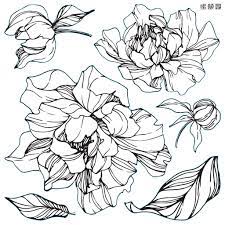 Peonies Décor Stamp - Iron Orchid Designs