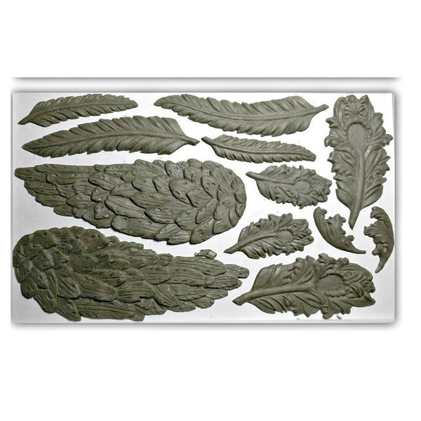 Wings & Feathers Decor Mould - Iron Orchid Designs