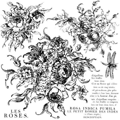 Rose Toile Décor Stamp - Iron Orchid Design