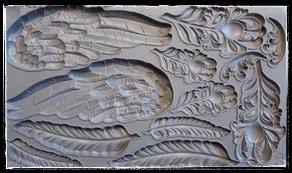 Wings & Feathers Decor Mould - Iron Orchid Designs
